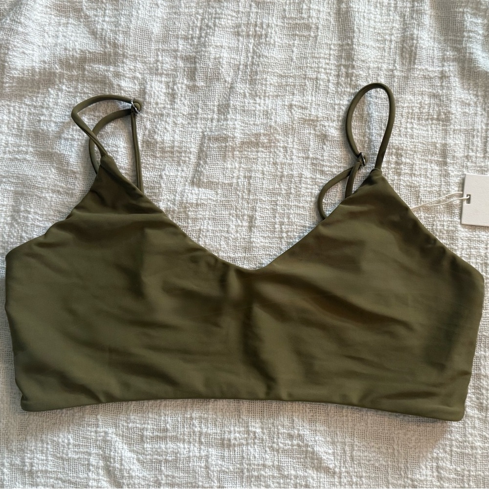 Mikoh Green Minimalist Bra Intimates Sleepwear